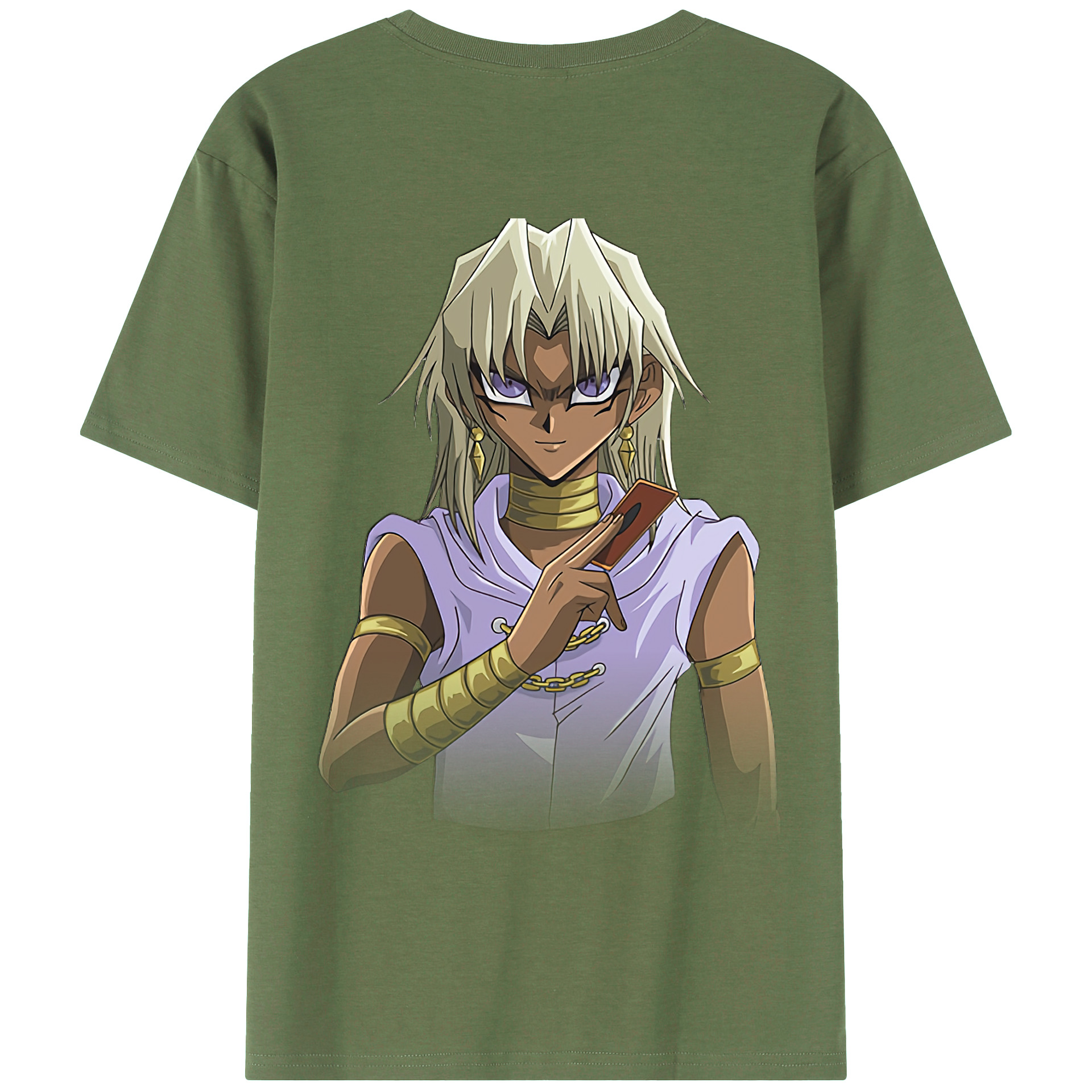 （画像用） 遊☆戯☆王 Yu-Gi-Oh! 綿100％ メンズ半袖Tシャツ（バックプリント） 通気性